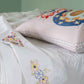 Homespun embroidered top sheet *organic cotton