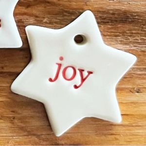 Paper Boat Press Ceramic Christmas Decoration Tag - Little Stars