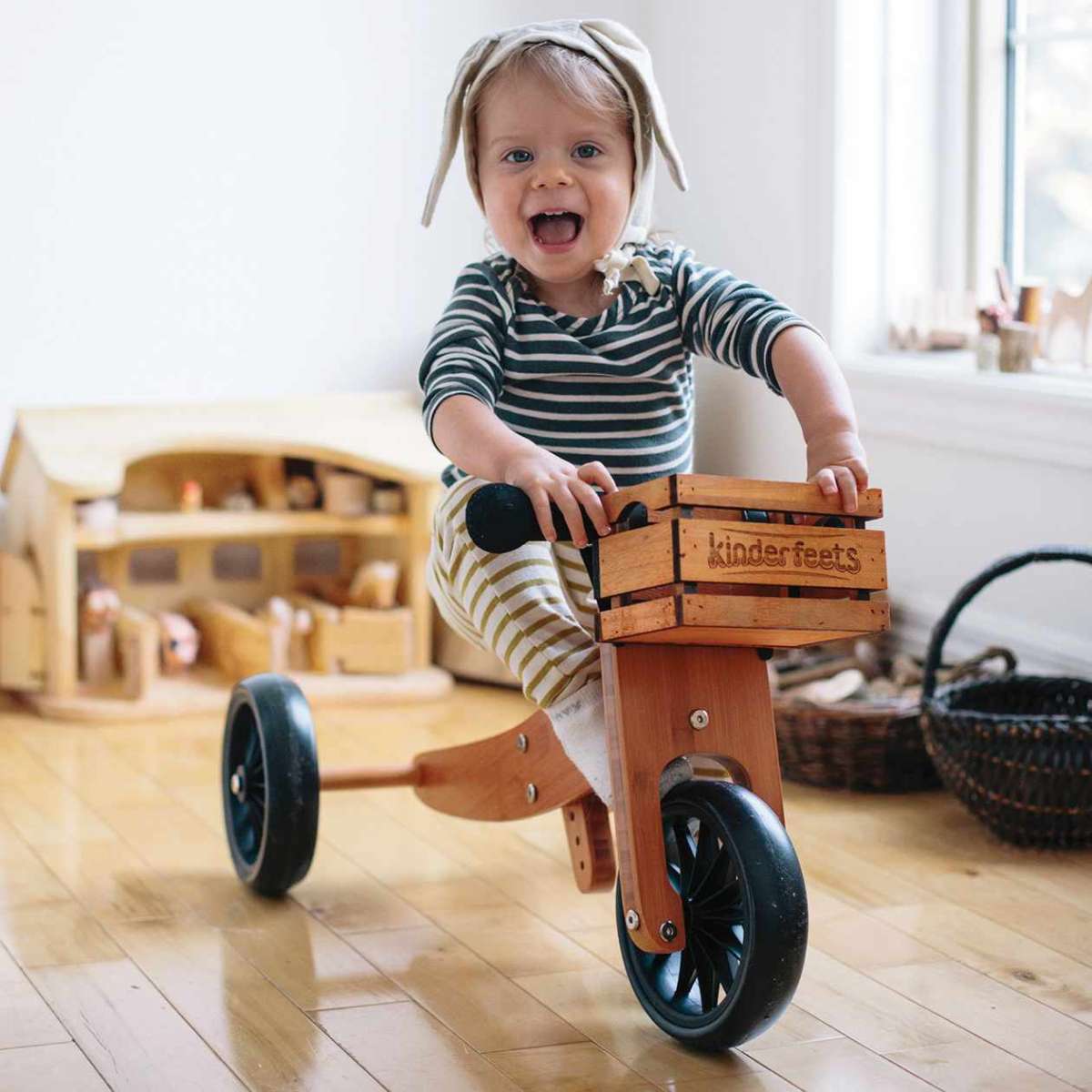 Kinderfeets 2-in-1 Tiny Tot Trike - Bamboo