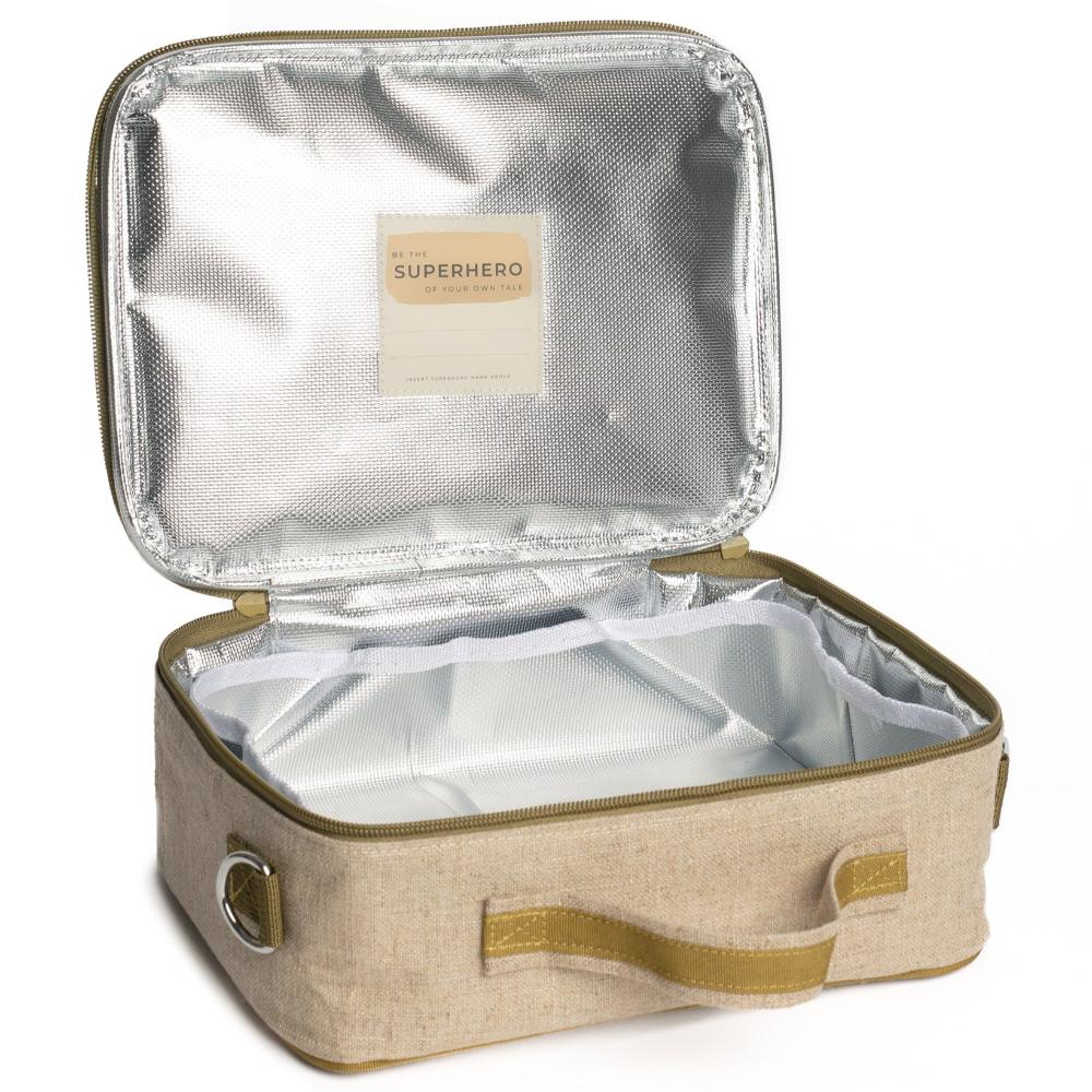 SoYoung Raw Linen Insulated Lunch Box