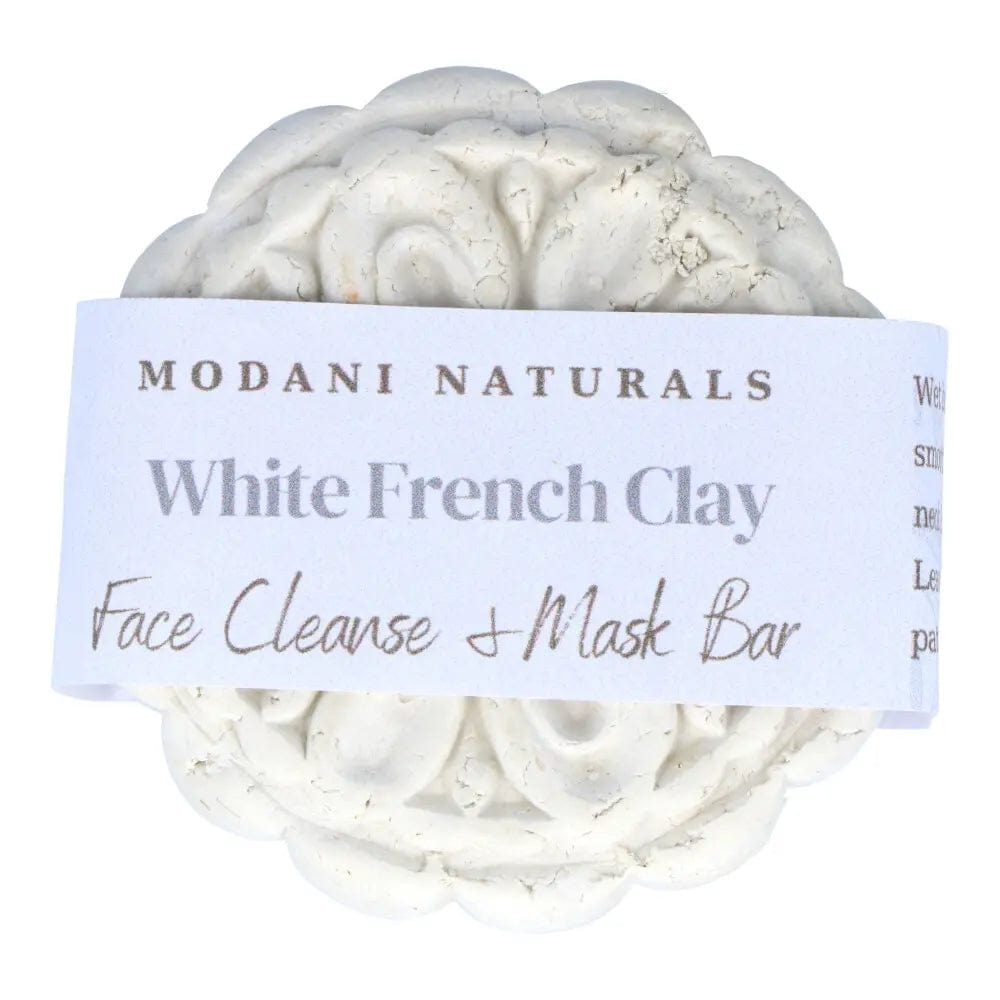 Modani Naturals Cleanse & Mask Bar - French White Clay 100g