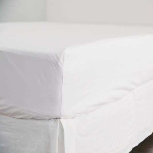 Organic Cotton White Sheet - Separates Single / Fitted Sheet / White