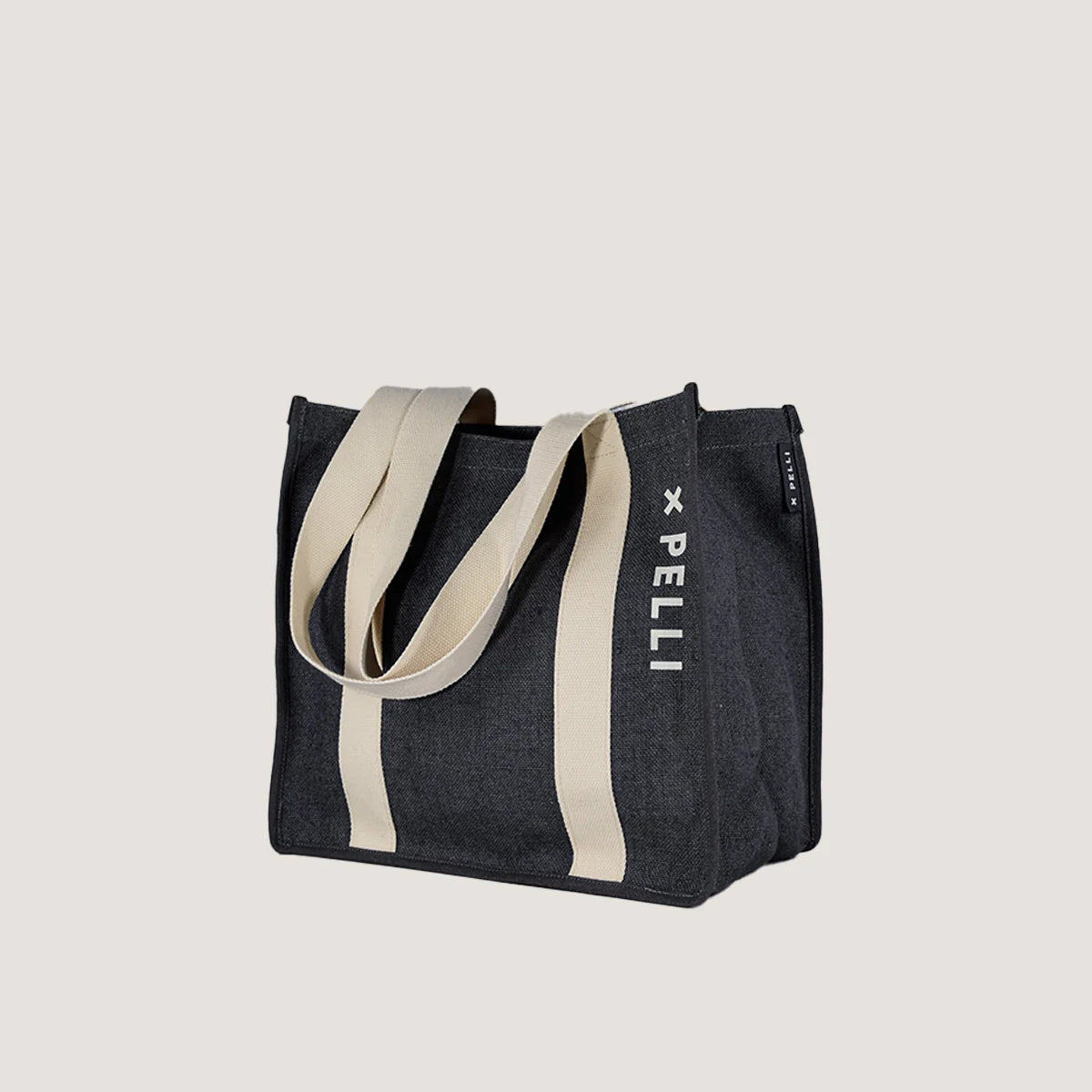 Turn the Tide Medium Jute Shopping Bag - Charcoal Grey