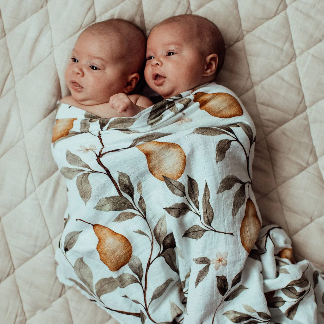 Snug as a Bub & Co. Organic Swaddle - Whimsical Pear