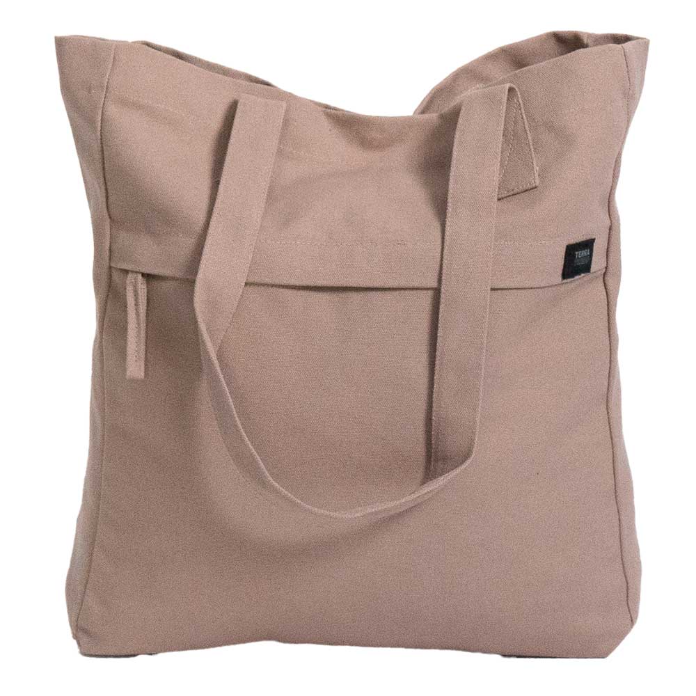 Terra Thread Organic Cotton Executive Work Tote Bag Sand Dune