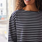 Thought Fairtrade Organic Cotton Breton Top - Navy