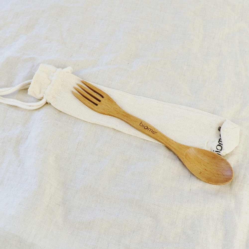 Biome Wooden Spork with Pouch