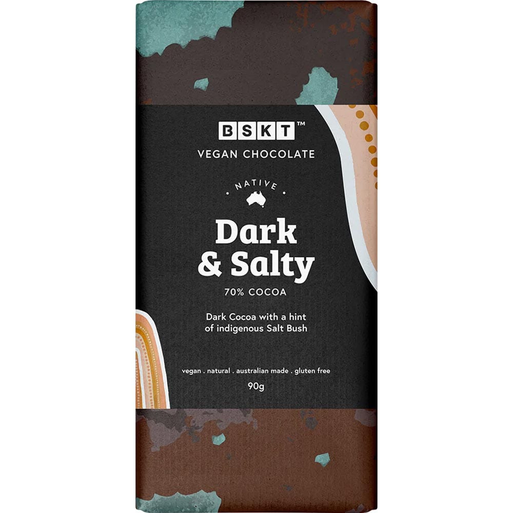 BSKT Chocolate Block 90g Native Dark & Salty