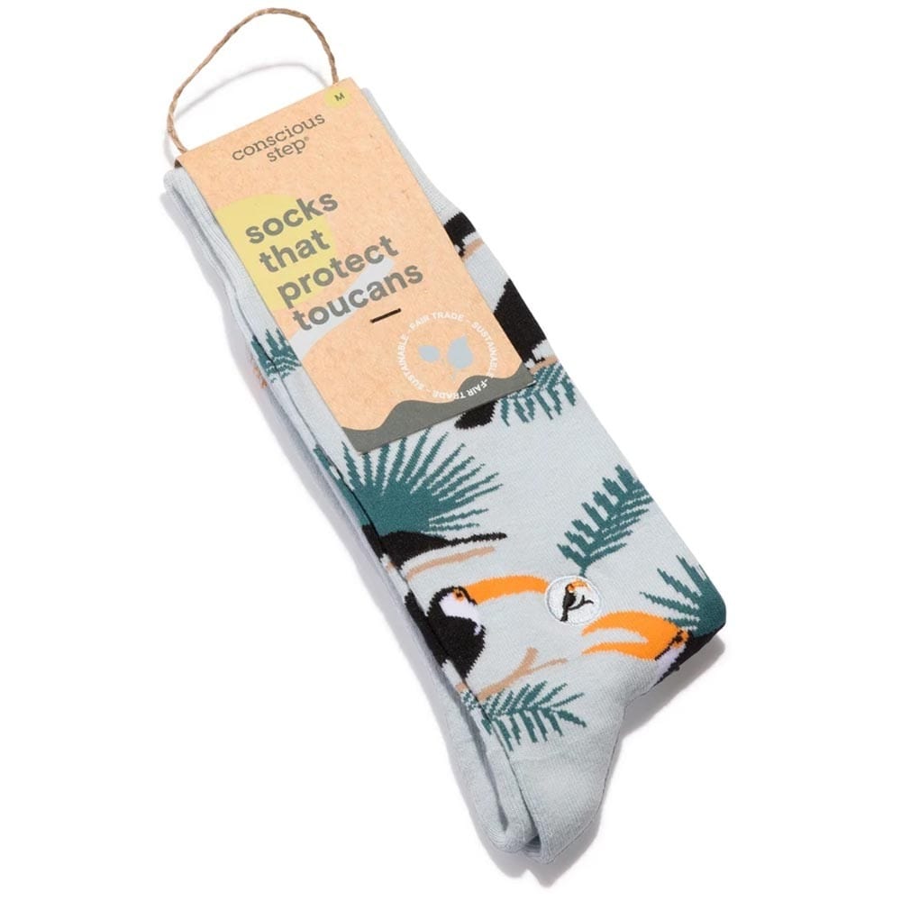 Conscious Step Socks That Protect Toucans Mens 8-13 / Womens 9-14