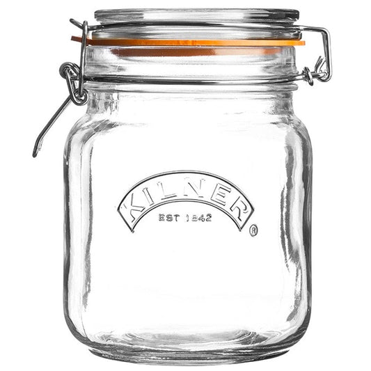 Kilner Square Clip Top Jar 1L