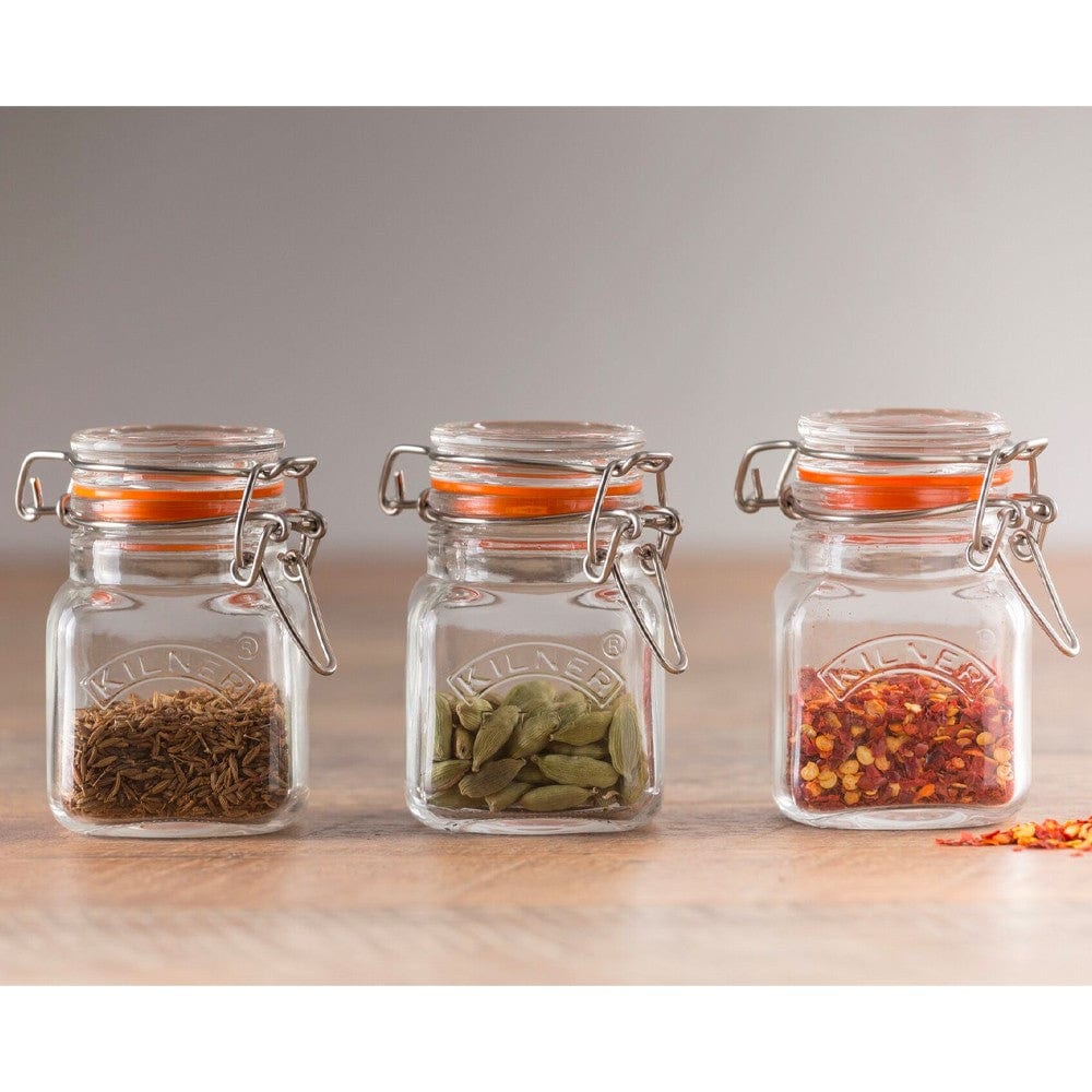 Kilner Square Clip Top Spice Jar 70ml