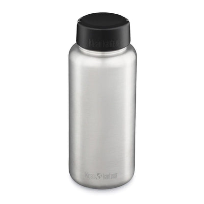 Klean Kanteen 20oz Water Bottle Insulated Classic Loop Cap Brushed Stainless