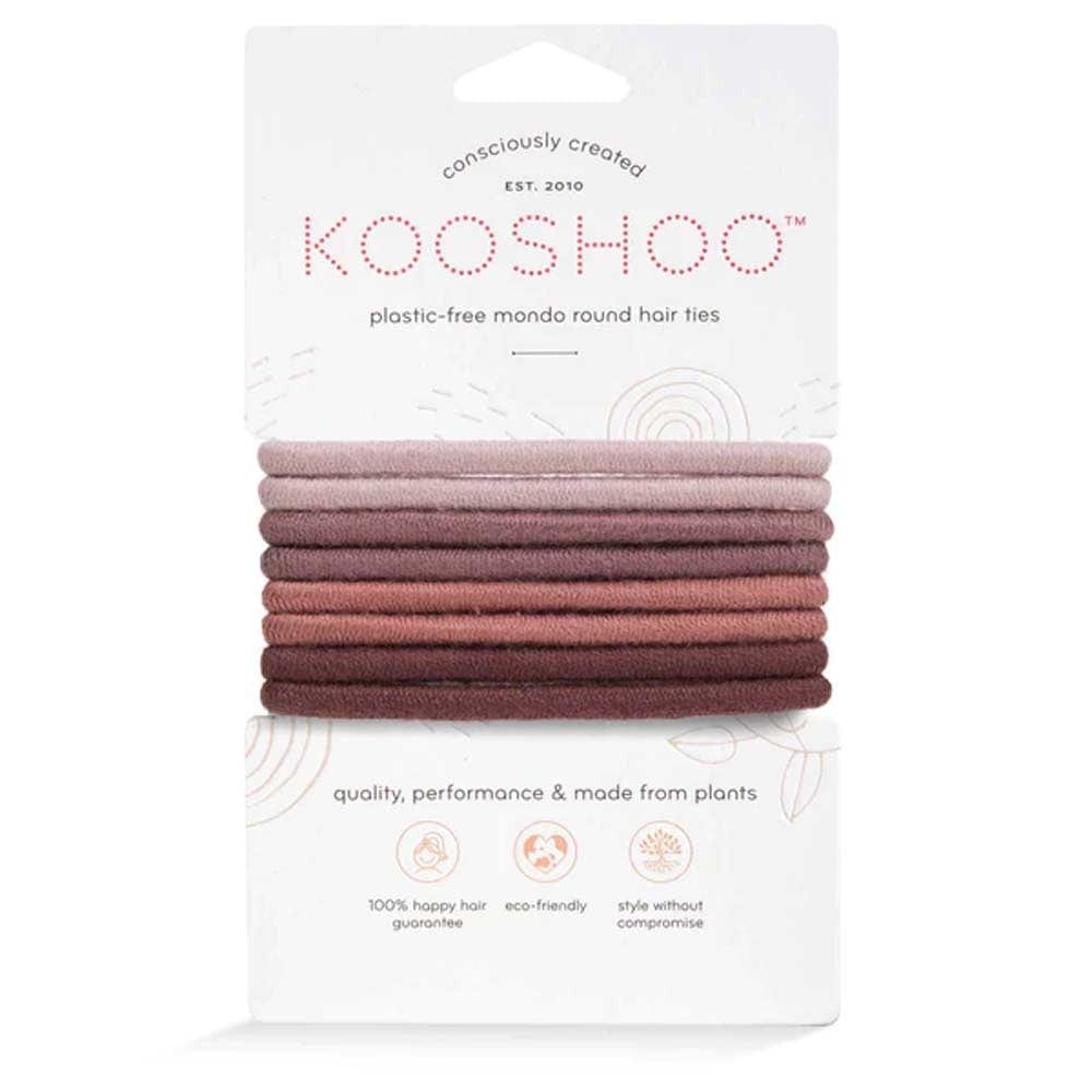 Kooshoo Plastic-Free Round Hair Ties Mondo 8 Pack - Earth Tints