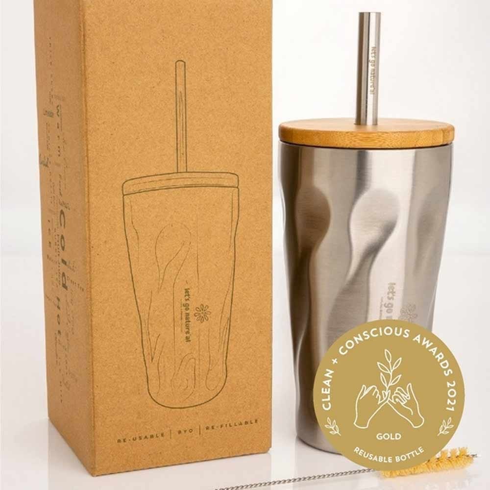 Buy Let's Go Nature'al Insulated Smoothie Cup with Straw - 450ml – Biome  Online
