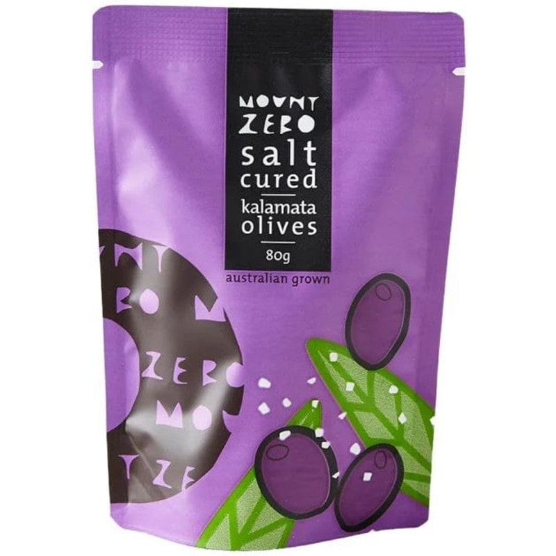 Mount Zero Olives Salt Cured Kalamata Olives 80g