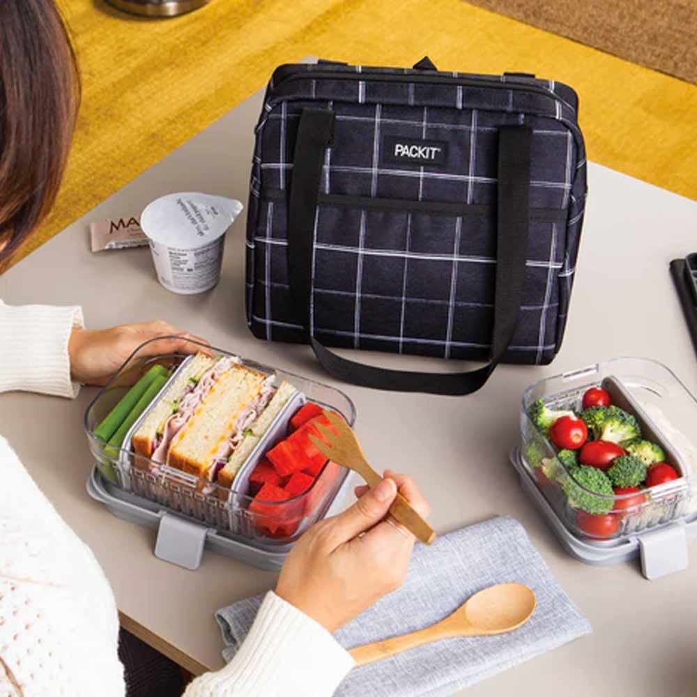  PackIt Freezable Lunch Bag, Black, Built with