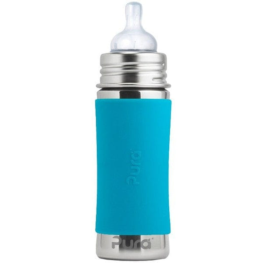 Pura Kiki Stainless Steel Infant Bottle 325ml - Aqua