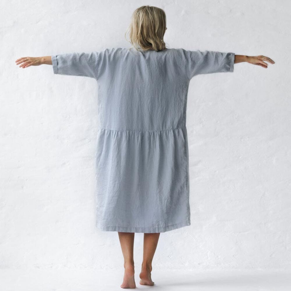 Seaside Tones Oversized Dress - Light Blue