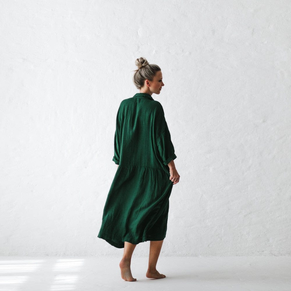 Seaside Tones Oversized Green Dress