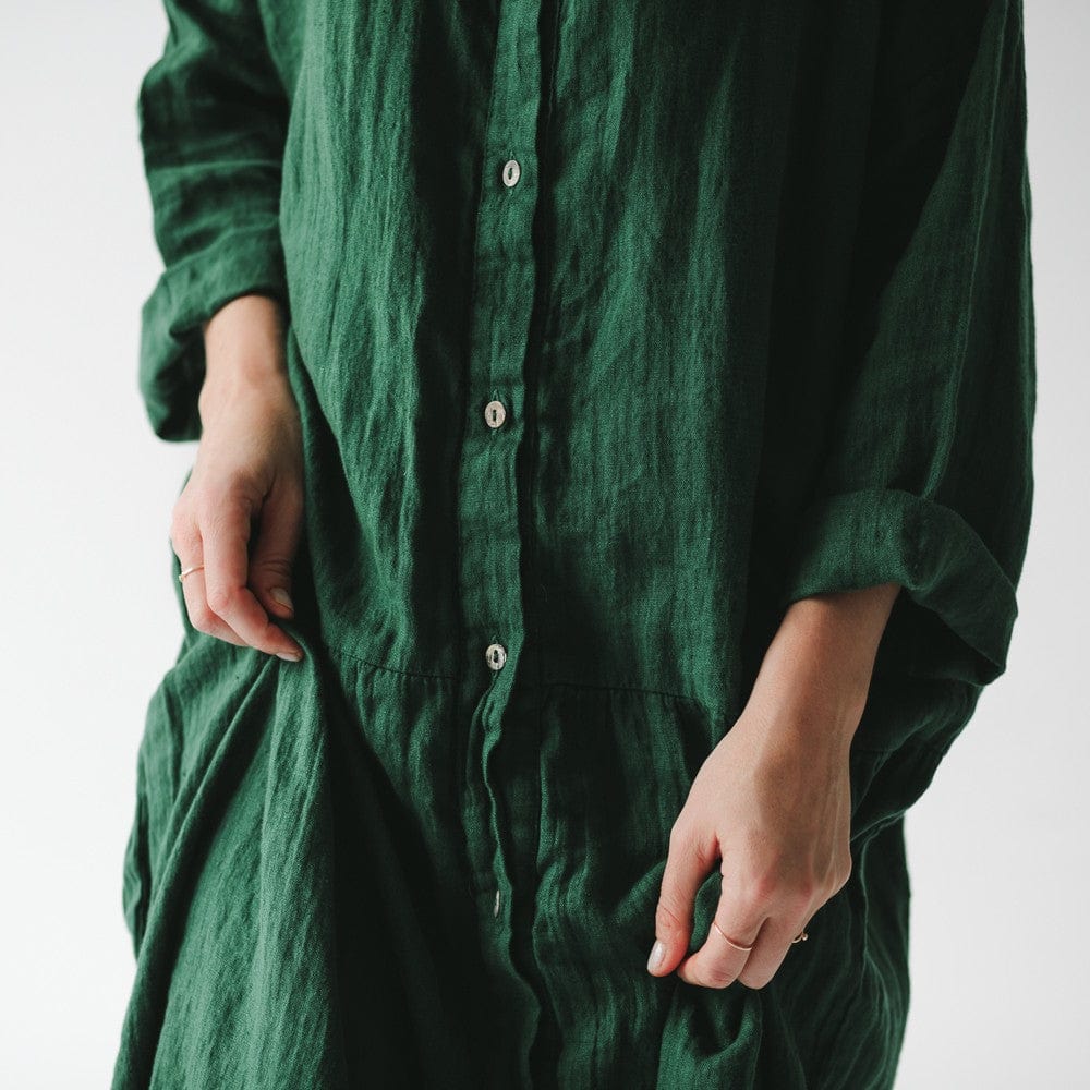 Seaside Tones Oversized Green Dress