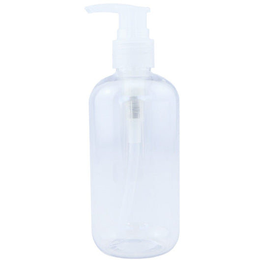 Short Clear PET Plastic Lotion Pump Bottle 250ml
