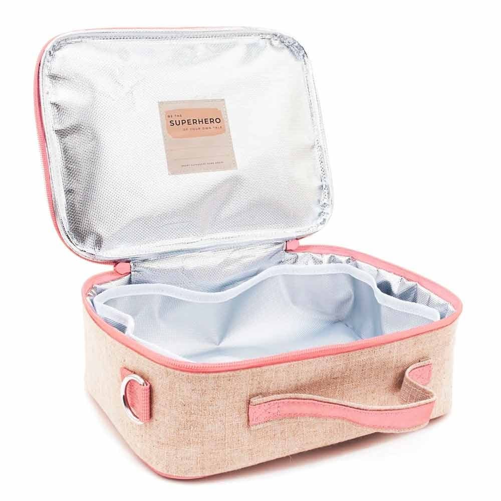 SoYoung Raw Linen Insulated Lunch Box - Neo Rainbow