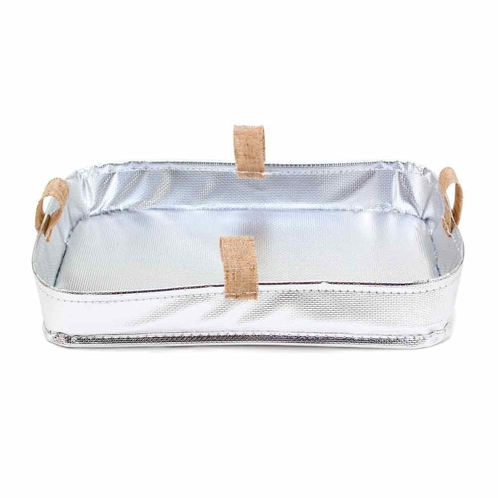 SoYoung Raw Linen Makeup Bag Beauty Poche - Rose Gold Colour Block