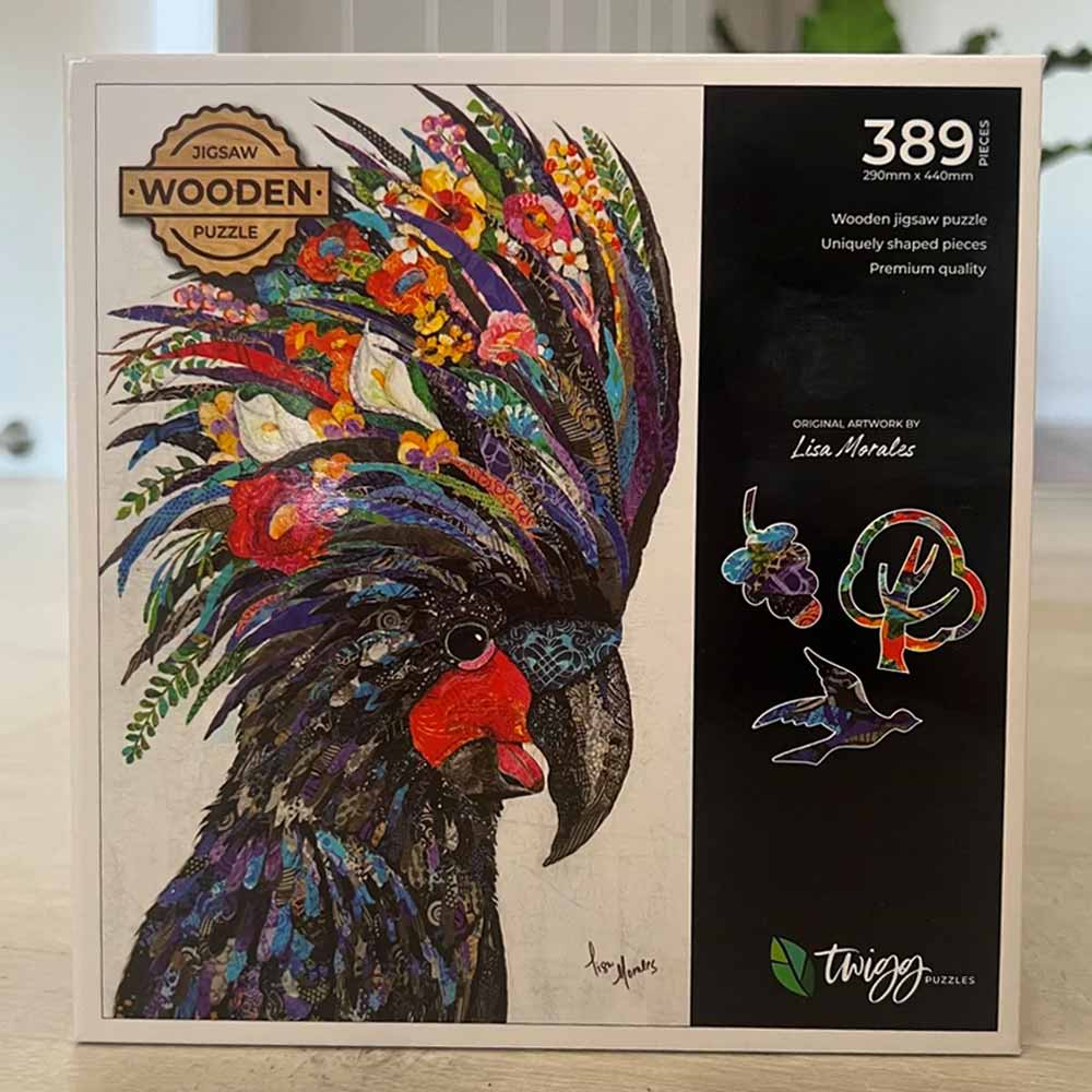 Twigg Puzzles Lisa Morales Black Cockatoo - 389 Piece