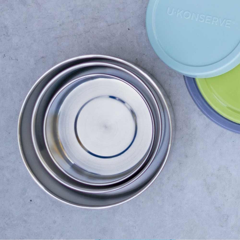 U Konserve Round Nesting Trio Tropical Sky - Silicone Lid