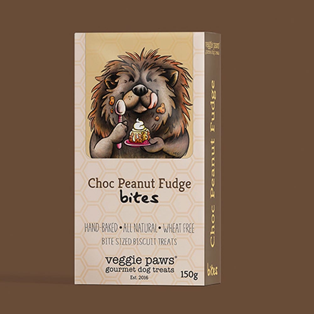 Veggie Paws Bites 150g - Choc Peanut Fudge